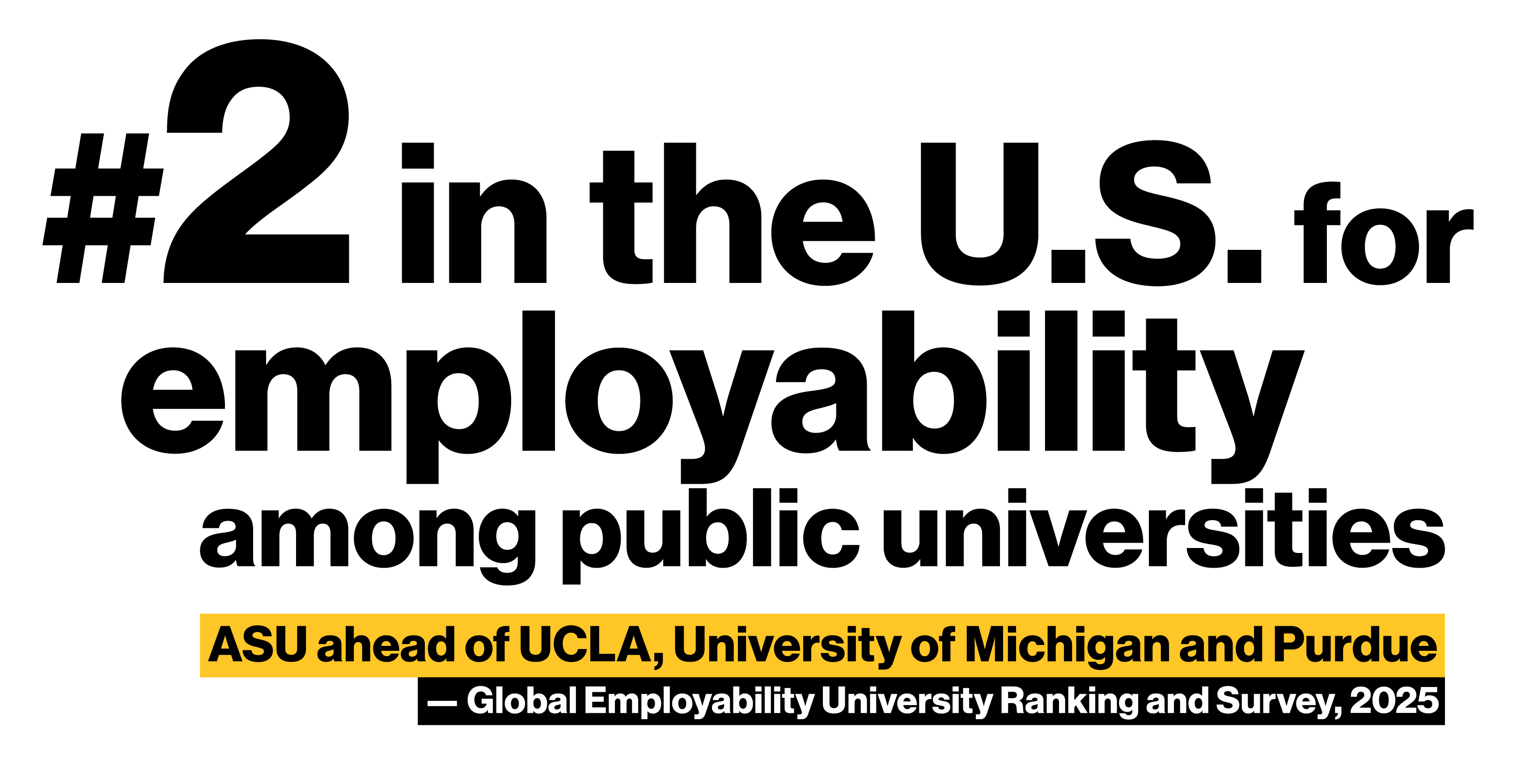 #2 in the U.S. for employability among public univerisities